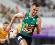 11 May 2025; Jack Raftery of Ireland competing in the men's 4x400m World Championship Qualifying Round 2 during day two of the 2025 World Athletics Relays at Guangdong Olympic Stadium in Guangzhou, China. Photo by Nikola Krstic/Sportsfile