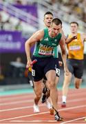 11 May 2025; Jack Raftery of Ireland competing in the men's 4x400m World Championship Qualifying Round 2 during day two of the 2025 World Athletics Relays at Guangdong Olympic Stadium in Guangzhou, China. Photo by Nikola Krstic/Sportsfile