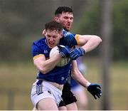 11 May 2025; Paudie Feehan of Tipperary in action against Alan McLoughlin of Sligo during the Táilteann Cup match between Sligo and Tipperary at Kilcoyne Memorial Park in Tubbercurry, Sligo. Photo by Ray McManus/Sportsfile