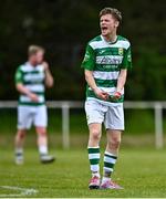 11 May 2025; Mark Cunningham of Castlebar Celtic celebrates at the final whistle after the Sports Direct Men’s FAI Cup first round match between North End United and Castlebar Celtic at Hollygrove Townparks in Wexford. Photo by Tyler Miller/Sportsfile