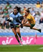 11 May 2025; Éilish O'Dowd of Dublin avoids the tackle of Meath goalkeeper Robyn Murray on her way to scoring her side's second goal during the TG4 Leinster LGFA Senior Football Championship final match between Dublin and Meath at Croke Park in Dublin. Photo by Piaras Ó Mídheach/Sportsfile