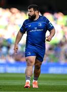 10 May 2025; Rabah Slimani of Leinster during the United Rugby Championship match between Leinster and Zebre Parma at the Aviva Stadium in Dublin. Photo by Brendan Moran/Sportsfile