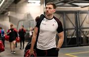 11 May 2025; Louth captain Sam Mulroy arrives before the Leinster GAA Football Senior Championship final match between Louth and Meath at Croke Park in Dublin. Photo by Ramsey Cardy/Sportsfile