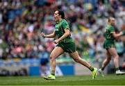 11 May 2025; Niamh Gallogly of Meath celebrates after scoring her side's first goal during the TG4 Leinster LGFA Senior Football Championship final match between Dublin and Meath at Croke Park in Dublin. Photo by Piaras Ó Mídheach/Sportsfile
