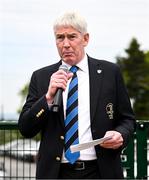 11 May 2025; Leinster rugby president Declan Gardiner during the opening ceremony for the new Stillorgan Rathfarnham RFC Clubhouse at Stillorgan Rathfarnham RFC in Stillorgan, Dublin. Photo by Ben McShane/Sportsfile
