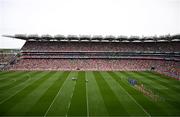 11 May 2025; A general view of Croke Park as players of both sides take part in the pre-match parade before the Leinster GAA Football Senior Championship final match between Louth and Meath at Croke Park in Dublin. Photo by Ben McShane/Sportsfile