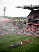 11 May 2025; A general view of Croke Park as players of both sides take part in the pre-match parade before the Leinster GAA Football Senior Championship final match between Louth and Meath at Croke Park in Dublin. Photo by Ben McShane/Sportsfile