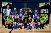 11 May 2025; The Finn Harps team and coaches before the LOI Cairdeas Cup Festival at the National Indoor Arena on the Sport Ireland Campus in Dublin. Photo by Stephen McCarthy/Sportsfile