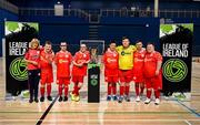 11 May 2025; The Shelbourne team before the LOI Cairdeas Cup Festival at the National Indoor Arena on the Sport Ireland Campus in Dublin. Photo by Stephen McCarthy/Sportsfile