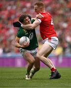 11 May 2025; James Conlon of Meath in action against Donal McKenny of Louth during the Leinster GAA Football Senior Championship final match between Louth and Meath at Croke Park in Dublin. Photo by Ramsey Cardy/Sportsfile