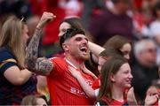 11 May 2025; Louth supporters during the Leinster GAA Football Senior Championship final match between Louth and Meath at Croke Park in Dublin. Photo by Piaras Ó Mídheach/Sportsfile