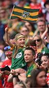 11 May 2025; Meath supporters before the Leinster GAA Football Senior Championship final match between Louth and Meath at Croke Park in Dublin. Photo by Piaras Ó Mídheach/Sportsfile