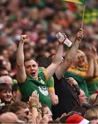 11 May 2025; Meath supporters during the Leinster GAA Football Senior Championship final match between Louth and Meath at Croke Park in Dublin. Photo by Ramsey Cardy/Sportsfile