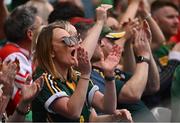 11 May 2025; Meath supporters during the Leinster GAA Football Senior Championship final match between Louth and Meath at Croke Park in Dublin. Photo by Ramsey Cardy/Sportsfile