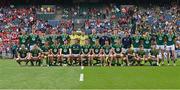 11 May 2025; The Meath squad before the Leinster GAA Football Senior Championship final match between Louth and Meath at Croke Park in Dublin. Photo by Piaras Ó Mídheach/Sportsfile