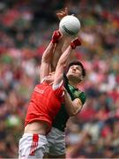 11 May 2025; Séamus Lavin of Meath and Conall McKeever of Louth during the Leinster GAA Football Senior Championship final match between Louth and Meath at Croke Park in Dublin. Photo by Ramsey Cardy/Sportsfile