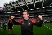 11 May 2025; Louth manager Ger Brennan celebrates after the Leinster GAA Football Senior Championship final match between Louth and Meath at Croke Park in Dublin. Photo by Ramsey Cardy/Sportsfile