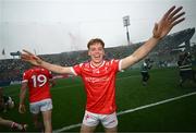 11 May 2025; Ciarán Keenan of Louth celebrates after the Leinster GAA Football Senior Championship final match between Louth and Meath at Croke Park in Dublin. Photo by Ramsey Cardy/Sportsfile