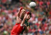 11 May 2025; Séamus Lavin of Meath and Conall McKeever of Louth during the Leinster GAA Football Senior Championship final match between Louth and Meath at Croke Park in Dublin. Photo by Ramsey Cardy/Sportsfile