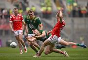 11 May 2025; Brian O'Halloran of Meath and Ciarán Keenan of Louth during the Leinster GAA Football Senior Championship final match between Louth and Meath at Croke Park in Dublin. Photo by Ramsey Cardy/Sportsfile