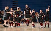 11 May 2025; Dundalk players celebrates during their penalty shoot-out victory in LOI Cairdeas Cup Festival final match between Dundalk and Finn Harps at the National Indoor Arena on the Sport Ireland Campus in Dublin. Photo by Stephen McCarthy/Sportsfile