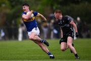 11 May 2025; Steven O'Brien of Tipperary in action against Evan Lyons of Sligo during the Táilteann Cup match between Sligo and Tipperary at Kilcoyne Memorial Park in Tubbercurry, Sligo. Photo by Ray McManus/Sportsfile