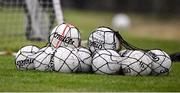 11 May 2025; A net full of O'Neill's footballs before the Táilteann Cup match between Sligo and Tipperary at Kilcoyne Memorial Park in Tubbercurry, Sligo. Photo by Ray McManus/Sportsfile