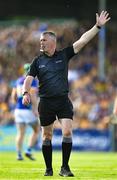 10 May 2025; Referee James Owens during the Munster GAA Hurling Senior Championship Round 3 match between Clare and Tipperary at Zimmer Biomet Páirc Chíosóg in Ennis, Clare. Photo by Ray McManus/Sportsfile