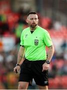 9 May 2025; Referee Declan Toland during the SSE Airtricity Men's Premier Division match between Cork City and Derry City at Turner's Cross in Cork. Photo by Michael P Ryan/Sportsfile