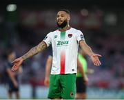 9 May 2025; Djenairo Daniels of Cork City celebrates after scoring his side's first goal during the SSE Airtricity Men's Premier Division match between Cork City and Derry City at Turner's Cross in Cork. Photo by Michael P Ryan/Sportsfile