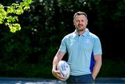15 May 2025; New Leinster Rugby women's head coach Ben Martin is interviewed by Leinster TV at Leinster Rugby HQ in Dublin. Photo by Brendan Moran/Sportsfile
