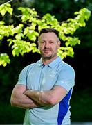 15 May 2025; New Leinster Rugby women's head coach Ben Martin is interviewed by Leinster TV at Leinster Rugby HQ in Dublin. Photo by Brendan Moran/Sportsfile