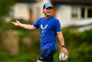 12 May 2025; Leinster assistant coach Tyler Bleyendaal during the Leinster Rugby Squad Training at UCD in Dublin. Photo by Tyler Miller/Sportsfile