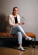 12 May 2025; Kerry star Danielle O’Leary is pictured with The Croke Park Hotel/LGFA Player of the Month award for April 2025, at The Croke Park Hotel in Jones Road, Dublin. Danielle scored 1-5 in a Player of the Match performance against Armagh in the Lidl National League Division 1 Final at Croke Park on Saturday April 12. Photo by Stephen McCarthy/Sportsfile