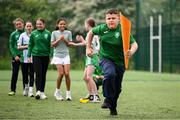 12 May 2025; Students from St Laurence's Catholic National School pictured during the Dare to Believe Olympic Schools Programme at St Laurence's Catholic National School in Kildare. Photo by David Fitzgerald/Sportsfile