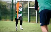12 May 2025; A students from St Laurence's Catholic National School pictured during the Dare to Believe Olympic Schools Programme at St Laurence's Catholic National School in Kildare. Photo by David Fitzgerald/Sportsfile