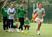 12 May 2025; Students from St Laurence's Catholic National School pictured during the Dare to Believe Olympic Schools Programme at St Laurence's Catholic National School in Kildare. Photo by David Fitzgerald/Sportsfile