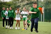 12 May 2025; Students from St Laurence's Catholic National School pictured during the Dare to Believe Olympic Schools Programme at St Laurence's Catholic National School in Kildare. Photo by David Fitzgerald/Sportsfile
