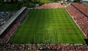 10 May 2025; A general view of the pre-match parade before the Ulster GAA Football Senior Championship final match between Armagh and Donegal at St Tiernach's Park in Clones, Monaghan. Photo by Ramsey Cardy/Sportsfile