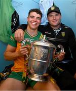 10 May 2025; Odhran McFadden Ferry of Donegal and selector Neil McGee after the Ulster GAA Football Senior Championship final match between Armagh and Donegal at St Tiernach's Park in Clones, Monaghan. Photo by Ramsey Cardy/Sportsfile