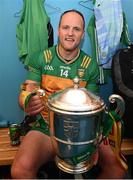 10 May 2025; Michael Murphy of Donegal with the Anglo-Celt Cup after the Ulster GAA Football Senior Championship final match between Armagh and Donegal at St Tiernach's Park in Clones, Monaghan. Photo by Ramsey Cardy/Sportsfile