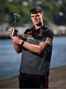 13 May 2025; PwC GAA/GPA Player of the Month for April in hurling, Brian Hayes of Cork, with his award outside the PwC offices in Cork. Photo by David Fitzgerald/Sportsfile