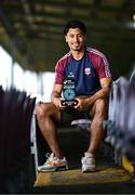14 May 2025; Moses Dyer of Galway United poses for a portrait with his SSE Airtricity / SWI Player of the Month Award for April 2025 at Eamonn Deacy Park in Galway. Photo by Ben McShane/Sportsfile