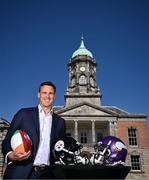 13 May 2025; The National Football League (NFL) today announced the schedule for the 2025 International Games that will be played across Europe in Dublin, Ireland, London, U.K., Berlin, Germany and Madrid, Spain — as part of the league’s long-term commitment to global expansion, driving year-round engagement in international markets. Pictured at Dublin Castle marking the announcement of the 2025 international schedule is Henry Hodgson, General Manager NFL UK and Ireland. The announcement confirmed the Pittsburgh Steelers will be taking on the Minnesota Vikings on September 28th at Croke Park. Photo by Brendan Moran/Sportsfile