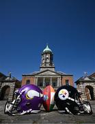13 May 2025; The National Football League (NFL) today announced the schedule for the 2025 International Games that will be played across Europe in Dublin, Ireland, London, U.K., Berlin, Germany and Madrid, Spain — as part of the league’s long-term commitment to global expansion, driving year-round engagement in international markets. The announcement confirmed the Pittsburgh Steelers will be taking on the Minnesota Vikings on September 28th at Croke Park. Photo by Brendan Moran/Sportsfile