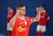 11 May 2025; Shelbourne's Dean Cobb after the LOI Cairdeas Cup Festival match between Shelbourne and Sligo Rovers at the National Indoor Arena on the Sport Ireland Campus in Dublin. Photo by Stephen McCarthy/Sportsfile