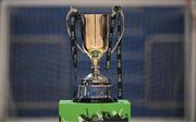 11 May 2025; A general view of the Cairdeas Cup before the LOI Cairdeas Cup Festival final match between Dundalk and Finn Harps at the National Indoor Arena on the Sport Ireland Campus in Dublin. Photo by Stephen McCarthy/Sportsfile