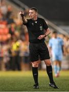 5 May 2025; Referee Damien McGraith during the SSE Airtricity Men's Premier Division match between Derry City and St Patrick's Athletic at The Ryan McBride Brandywell Stadium in Derry. Photo by Stephen McCarthy/Sportsfile