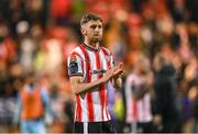 5 May 2025; Ronan Boyce of Derry City after the SSE Airtricity Men's Premier Division match between Derry City and St Patrick's Athletic at The Ryan McBride Brandywell Stadium in Derry. Photo by Stephen McCarthy/Sportsfile
