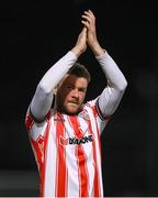 5 May 2025; Dom Thomas of Derry City after the SSE Airtricity Men's Premier Division match between Derry City and St Patrick's Athletic at The Ryan McBride Brandywell Stadium in Derry. Photo by Stephen McCarthy/Sportsfile